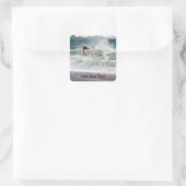 Skimboarding von Shirley Taylor Square Sticker (Tasche)