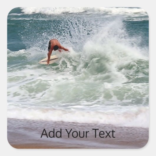 Skimboarding von Shirley Taylor Square Sticker (Vorderseite)