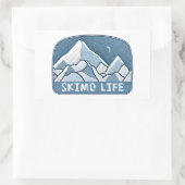 Skimo Life Rechteckiger Aufkleber (Tasche)