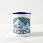 Skimo Life Zweifarbige Tasse (Mittel)