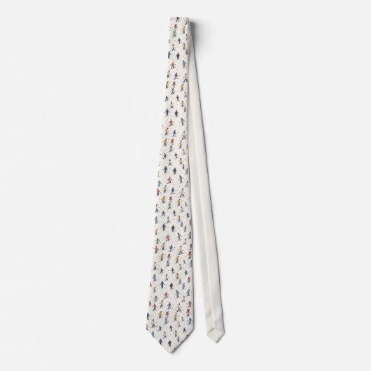 Skimuster - Wintersport Neck Tie Krawatte (Vorderseite)