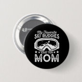 Skimütter Meine Lieblings-Ski-Buddies nennen mich Button (Vorne & Hinten)