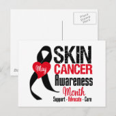 Skin Cancer Awareness Month Distressed Postkarte (Vorne/Hinten)
