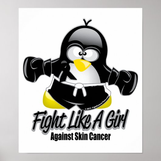 Skin Cancer Fighting Pinguin Poster (Vorne)