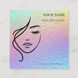 Skin care & Beauty Salon Quadratische Visitenkarte