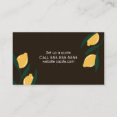 Skin Care Esthetician Business Salon Lemon Visitenkarte (Rückseite)