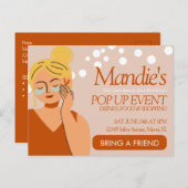 Skin Care Esthetician Business Salon Pop Up Event Postkarte (Vorne/Hinten)