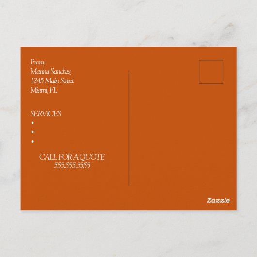 Skin Care Esthetician Business Salon Pop Up Event Postkarte (Rückseite)