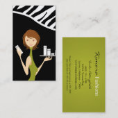 Skin Care Gesichtspflege Vector Shop Girl-Visitenk Visitenkarte (Vorne/Hinten)