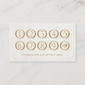 Skin Care Gold Script Wellness-Center Esthetician  Treuekarte (Rückseite)