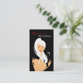 Skin Care Massage Spa Vector Girl Business Card Visitenkarte (Stehend Vorderseite)