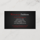 Skin Care Massage Wellness-Center Vector Girl Busi Visitenkarte (Rückseite)