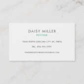 Skin Care Slogans Business Cards Visitenkarte (Rückseite)