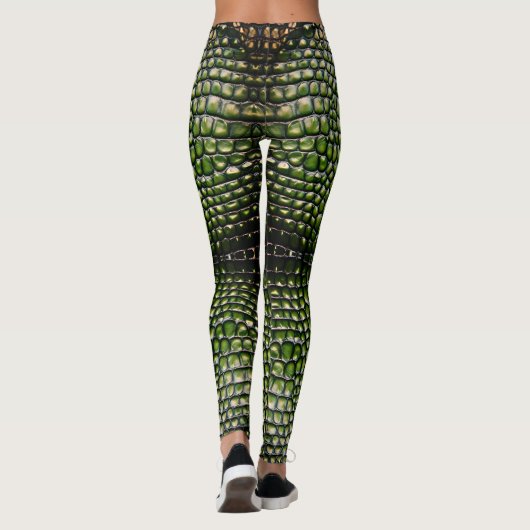 Skin-Muster der Reptilien-Krokodil-Alligator Leggings (Rückseite)