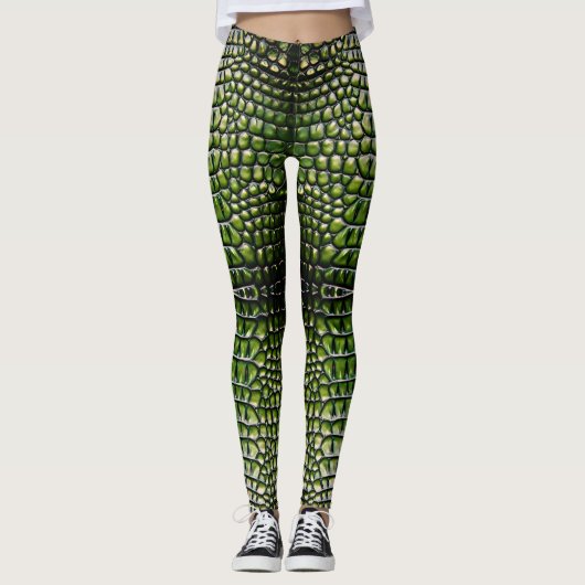 Skin-Muster der Reptilien-Krokodil-Alligator Leggings (Vorderseite)