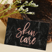 Skin-Pflege chic Imitate Rose Gold-Script schwarze Visitenkarte