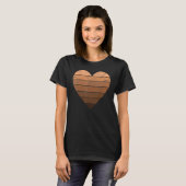 Skin Tone Heart Black History Melanin Afro African T-Shirt (Vorne ganz)