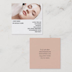Skincare & Beauty Salon Quadratische Visitenkarte