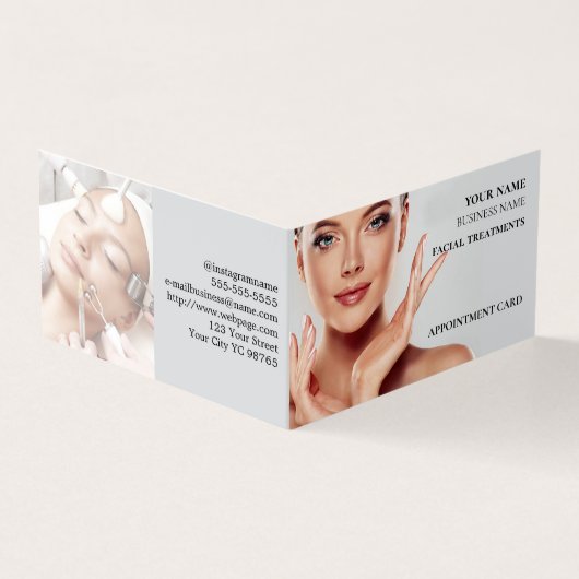 Skincare & Beauty Salon Termin Visitenkarten (Vorderseite)