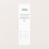 Skincare & Beauty Salon Termin Visitenkarten (Innenseite Aufgefaltet)