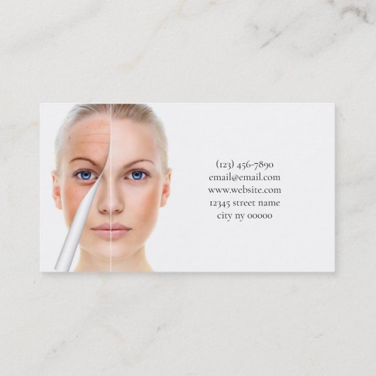Skincare & Beauty Salon Visitenkarte (Rückseite)