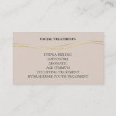 Skincare & Beauty Salon Visitenkarte (Rückseite)