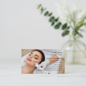 Skincare & Beauty Salon Visitenkarte (Stehend Vorderseite)