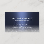 Skincare Esthetician Modern Navy Blue Ästhetician Visitenkarte (Rückseite)