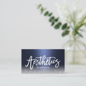 Skincare Esthetician Modern Navy Blue Ästhetician Visitenkarte (Stehend Vorderseite)