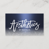 Skincare Esthetician Modern Navy Blue Ästhetician Visitenkarte (Vorderseite)