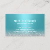 Skincare Esthetician Moderne Türkis Ästhetik Visitenkarte (Rückseite)
