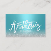 Skincare Esthetician Moderne Türkis Ästhetik Visitenkarte (Vorderseite)