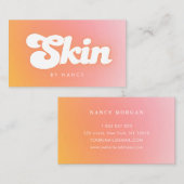 Skincare Groovy Retro Peach Visitenkarte (Vorne/Hinten)