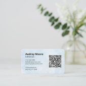 Skincare Makeup Esthetician Logo QR Code Vorlagen Visitenkarte (Stehend Vorderseite)