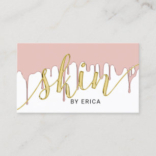 Skincare Salon Esthetician Rose Gold Drift Visitenkarte