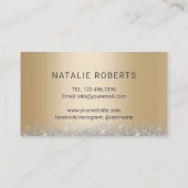 Skincare Salon Modern Gold Luxury Esthetician Visitenkarte (Rückseite)