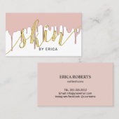 Skincare Salon Rose Esthetician Gold Drift Visitenkarte (Vorne/Hinten)