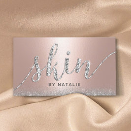 Skincare Salon Rose Gold Luxus Esthetician Visitenkarte