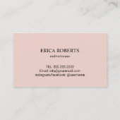 Skincare Salon Spa Esthetician Rose Gold Drips Visitenkarte (Rückseite)