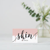 Skincare Salon Spa Esthetician Rose Gold Drips Visitenkarte (Stehend Vorderseite)