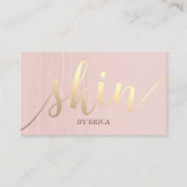 Skincare Salon Wellness-Center Esthetician Goldtyp Visitenkarte (Vorderseite)