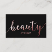 Skincare Salon Wellness-Center Esthetician Rose Go Visitenkarte (Vorderseite)