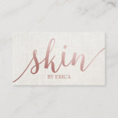 Skincare Salon Wellness-Center Esthetician Rose Go Visitenkarte (Vorderseite)