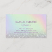 Skincare Salon Wellness-Center Esthetiker Pastel T Visitenkarte (Rückseite)
