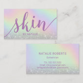 Skincare Salon Wellness-Center Esthetiker Pastel T Visitenkarte (Vorne/Hinten)