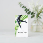 Skincare Salon-Wellness-Center-grüne Visitenkarte (Stehend Vorderseite)