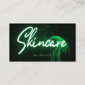 Skincare Typografie Green Neon Visitenkarte (Vorderseite)
