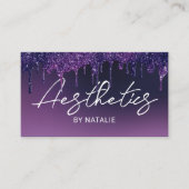 Skincare Wellness-Center Esthetician Elegant Lila Visitenkarte (Vorderseite)
