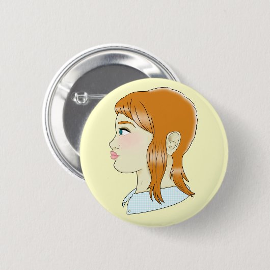 Skinhead Byrd traditionelle Tätowierung Button (Vorne & Hinten)