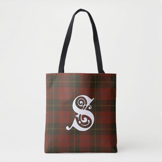 Skinner Clan Tartan Monogram Tasche (Vorderseite)
